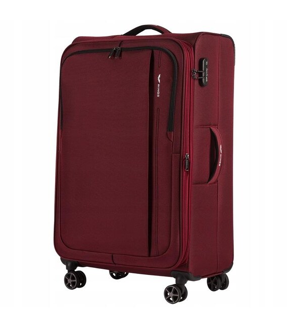 Валіза Wings AVC01 велика L чорна 4 бордова картинка, зображення, фото