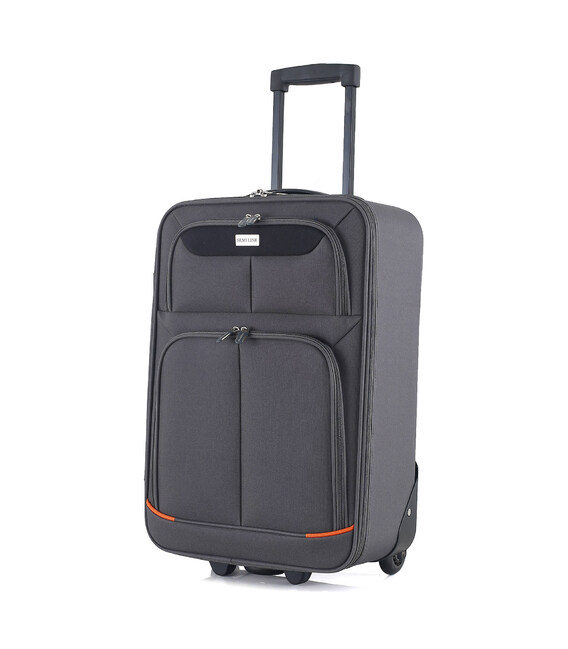 Валіза Semi Line 20" (S) Grey/Orange Lines (T5754-1) картинка, зображення, фото