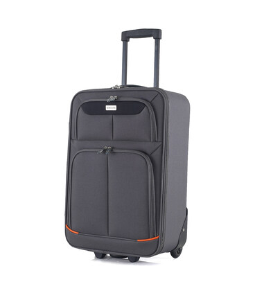 Валіза Semi Line 20" (S) Grey/Orange Lines (T5754-1) картинка, зображення, фото