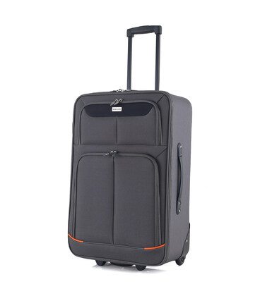 Валіза Semi Line 24" (M) Grey/Orange Lines (T5754-2) картинка, зображення, фото