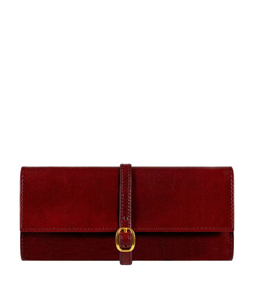 Шкіряний жіночий дорожній футляр для ювелірних виробів - Madame Bovary - Червоний колір - Time Resistance 5241101 картинка, зобр