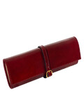 Шкіряний жіночий дорожній футляр для ювелірних виробів - Madame Bovary - Червоний колір - Time Resistance 5241101 картинка, зобр