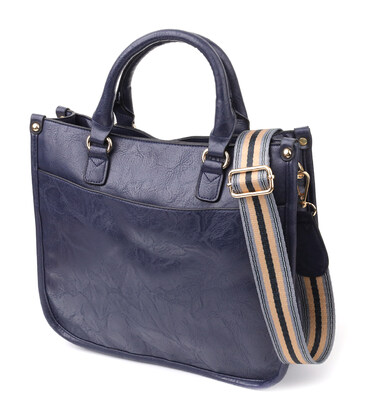 Ділова жіноча сумка з екошкіри Vintage sale_15132 Синій картинка, зображення, фото