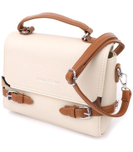 Елегантна жіноча сумка з екошкіри Vintage sale_15146 Бежевий картинка, зображення, фото