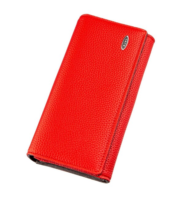 Кошелек женский из зернистой экокожи KIVI 19058 Красный фото, картинка, изображение