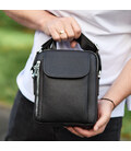 Мужская кожаная сумка-барсетка 19х24х7.5, сумочка планшет через плечо Bexhill BX-36256 черная фото, картинка, изображение