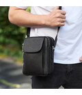 Чоловіча шкіряна сумка-барсетка 19х24х7.5, сумочка планшет через плече Bexhill BX-36256 чорна картинка, зображення, фото