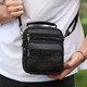 Мужская сумка-барсетка кожаная 17x21x9, сумочка планшет для гаджетов Tiding Bag 32051 черная фото