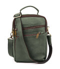Сумка через плече з ручкою вертикальна TARWA RE-0120-4lx зелена крейзі картинка, зображення, фото