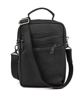 Сумка через плече з вертикальною ручкою TARWA RA-0120-4lx чорна крейзі хорс картинка, зображення, фото