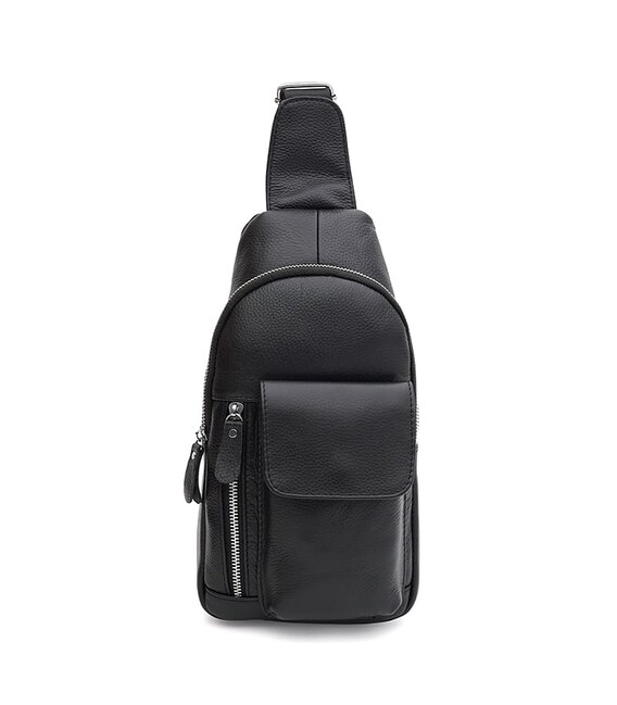 Чоловічий шкіряний рюкзак через плече Keizer K1219bl-black картинка, зображення, фото