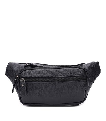 Мужская кожаная поясная сумка Keizer K1039bl-black фото, картинка, изображение