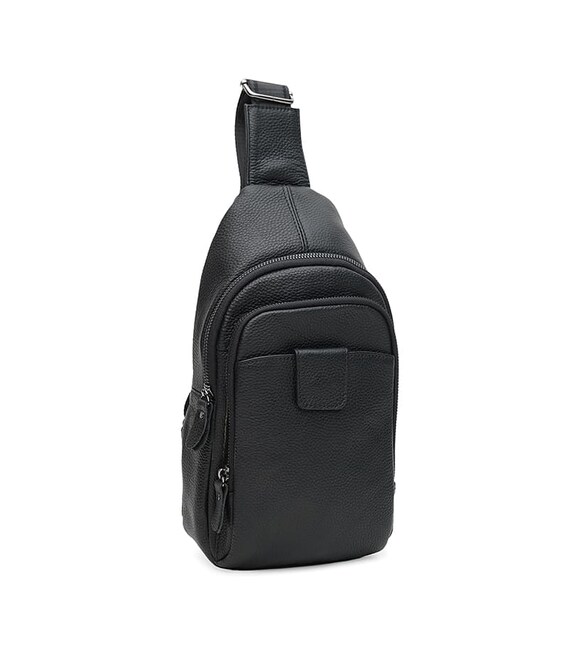 Мужской кожаный рюкзак Keizer K14034bl-black фото, картинка, изображение