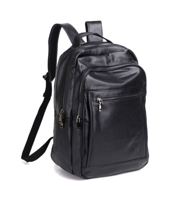 Чоловічий шкіряний рюкзак Keizer k1336-black картинка, зображення, фото