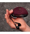 Кожаный холдер для наушников и проводов бордовый фото, картинка, изображение