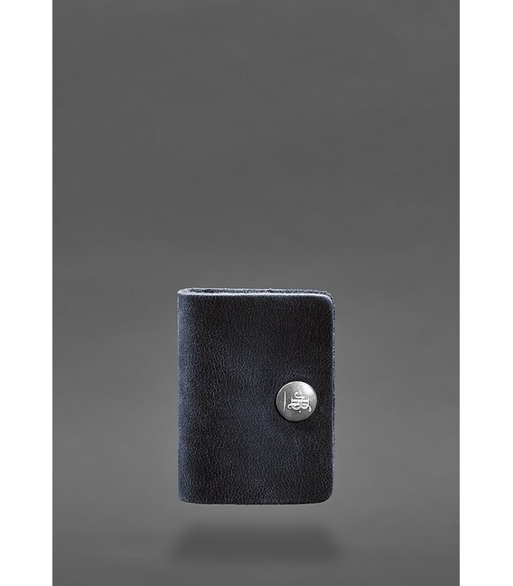 Кожаный холдер для наушников и проводов 2.0 Синий фото, картинка, изображение