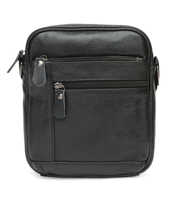 Чоловіча шкіряна сумка Keizer K1688-black картинка, зображення, фото