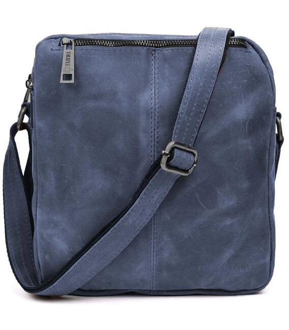 Сумка месенджер чоловіча вертикальна через плече TARWA Cіній RК-60121-3md фото, картинка, изображение