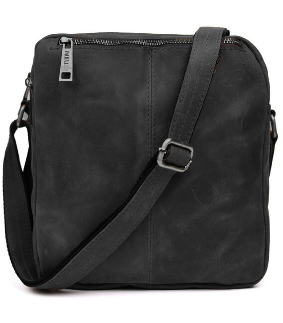 Сумка месенджер чоловіча вертикальна через плече TARWA Чорний RА-60121-3md картинка, зображення, фото
