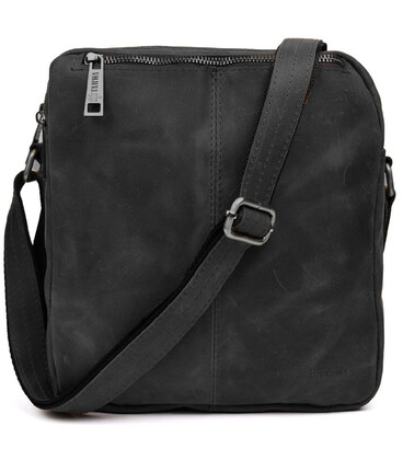 Сумка месенджер чоловіча вертикальна через плече TARWA Чорний RА-60121-3md картинка, зображення, фото