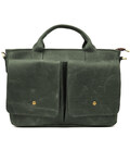 Сумка-портфель чоловіча на плече із ручками TARWA Зелений RЕ-3990-3md картинка, зображення, фото