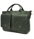 Сумка-портфель чоловіча на плече із ручками TARWA Зелений RЕ-3990-3md картинка, зображення, фото