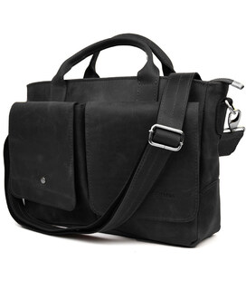Сумка-портфель чоловіча на плече із ручками TARWA Чорний RА-3990-3md картинка, зображення, фото