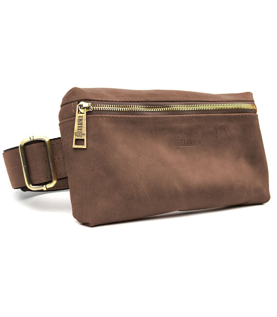Сумка чоловіча напоясна (через плече) невелика TARWA Коричневий (RС-1818-3md) фото, картинка, изображение