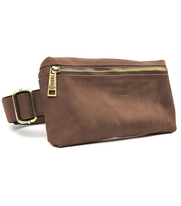 Сумка чоловіча напоясна (через плече) невелика TARWA Коричневий (RС-1818-3md) картинка, зображення, фото
