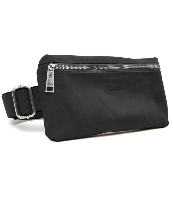 Сумка чоловіча напоясна (через плече) невелика TARWA Чорна (RА-1818-3md) фото, картинка, изображение
