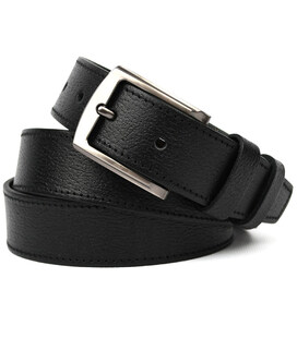 Ремінь чоловічий шкіряний чорний буйволова шкіра 35мм Limary sk350115 картинка, зображення, фото