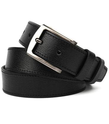 Ремінь чоловічий шкіряний чорний буйволова шкіра 35мм Limary sk350115 картинка, зображення, фото