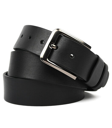 Ремінь чоловічий шкіряний чорний класичний 40мм Limary sk40010 картинка, зображення, фото