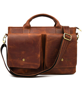 Чоловіча сумка з кінської шкіри TARWA RB-3990-3md коньячна картинка, зображення, фото
