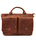 Чоловіча сумка з кінської шкіри TARWA RB-3990-3md коньячна картинка, зображення, фото