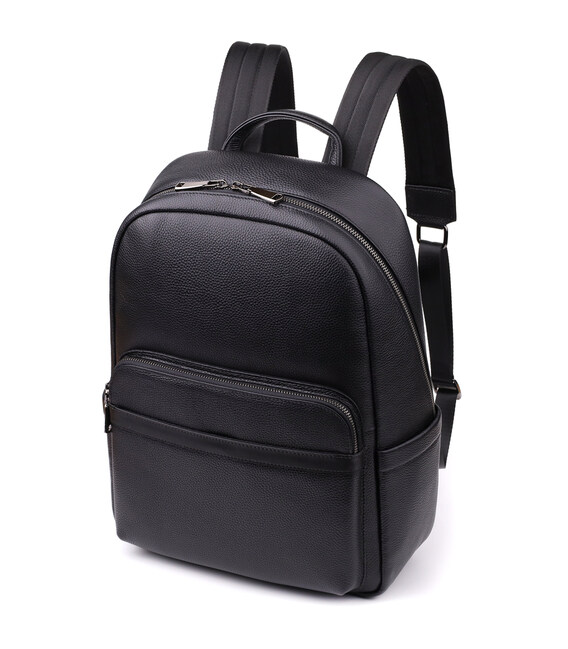 Місткий рюкзак для чоловіків з натуральної шкіри Vintage 23045 Чорний картинка, зображення, фото