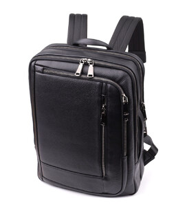 Чоловічий рюкзак з натуральної шкіри Vintage 23051 Чорний картинка, зображення, фото