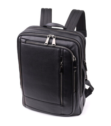 Мужской рюкзак из натуральной кожи Vintage 23051 Черный фото, картинка, изображение