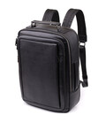 Многофункциональный рюкзак для мужчин из натуральной кожи Vintage 23044 Черный фото, картинка, изображение