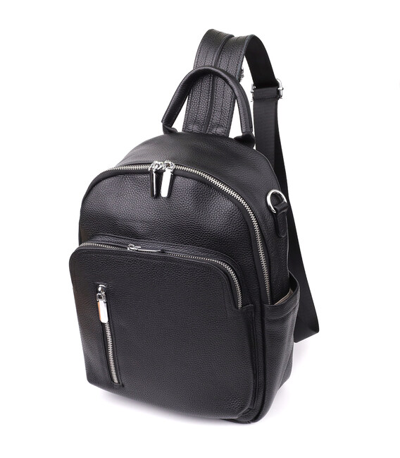 Женский рюкзак из натуральной кожи Vintage 23059 Черный фото, картинка, изображение