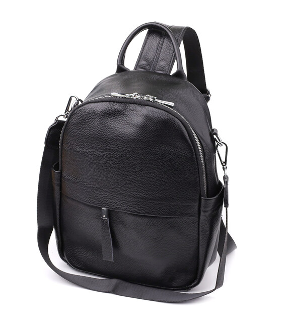 Жіночий рюкзак з натуральної шкіри Vintage 23060 Чорний картинка, зображення, фото