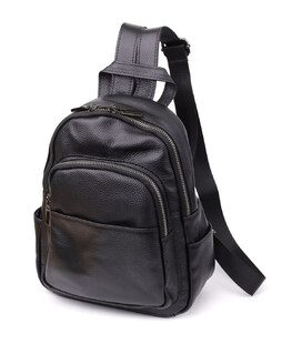 Жіночий рюкзак з натуральної шкіри Vintage 23062 Чорний картинка, зображення, фото