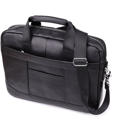 Діловий портфель для чоловіків із натуральної шкіри Vintage 23039 Чорний картинка, зображення, фото