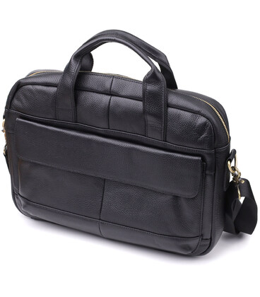 Портфель для мужчин из натуральной кожи Vintage 23041 Черный фото, картинка, изображение