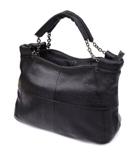 Повсякденна сумка з натуральної шкіри для жінок Vintage 22992 Чорний картинка, зображення, фото