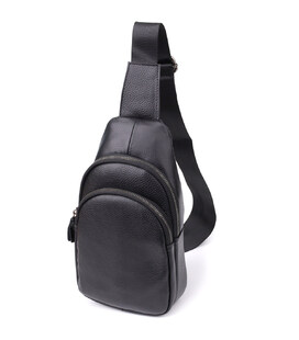 Мужская сумка через плечо из натуральной кожи Vintage 23032 Черный фото, картинка, изображение