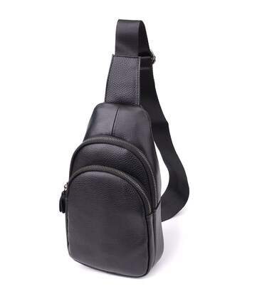 Чоловіча сумка через плече з натуральної шкіри Vintage 23032 Чорний картинка, зображення, фото