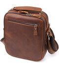 Чоловіча ділова сумка з ручкою для перенесення в руці з натуральної шкіри Vintage 23033 Коричневий картинка, зображення, фото