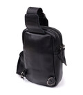 Сумка-слинг для мужчин из натуральной кожи Vintage 22955 Черный фото, картинка, изображение