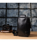 Сумка-слінг для чоловіків з натуральної шкіри Vintage 22955 Чорний картинка, зображення, фото